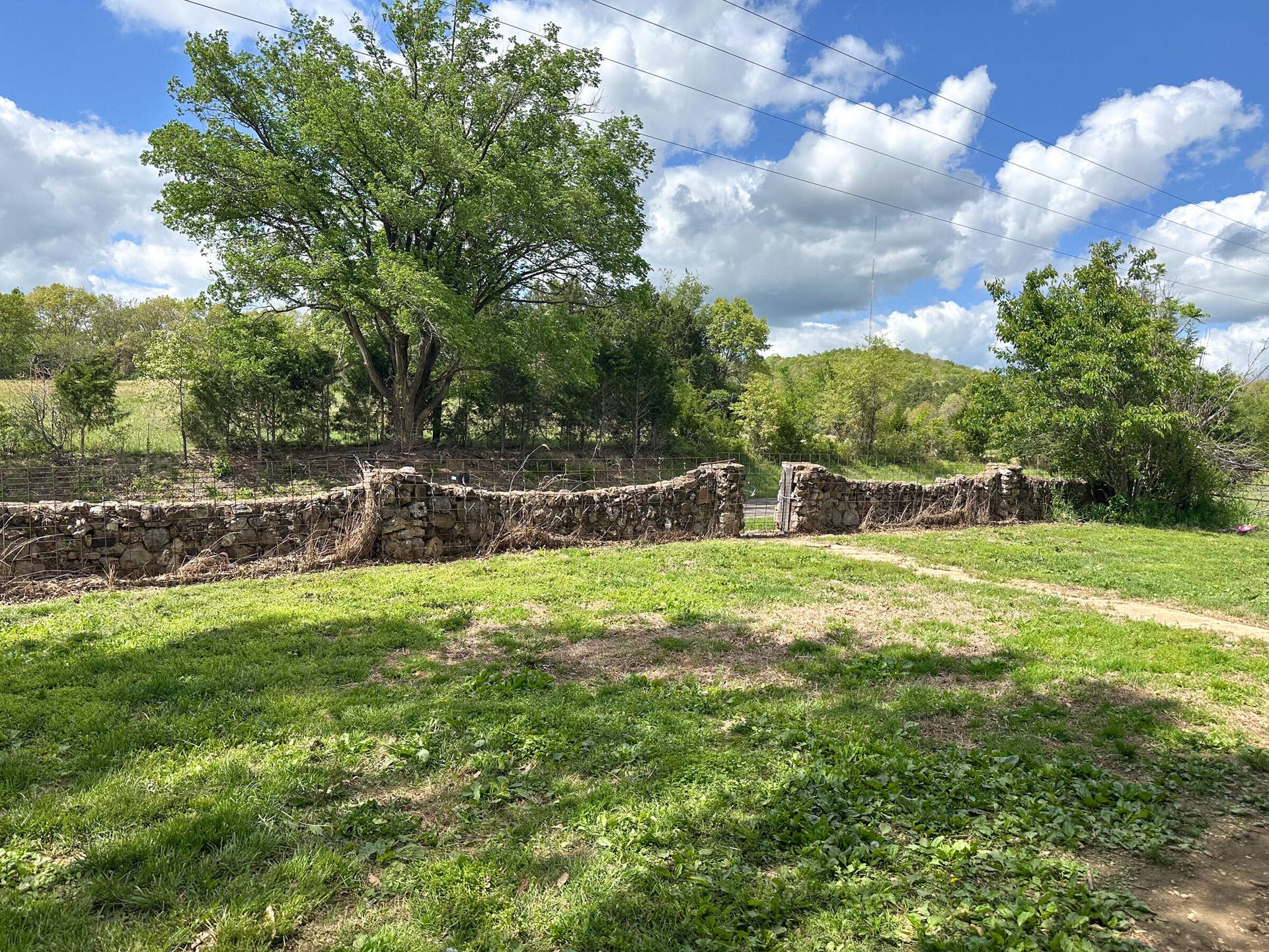 Original rock fence