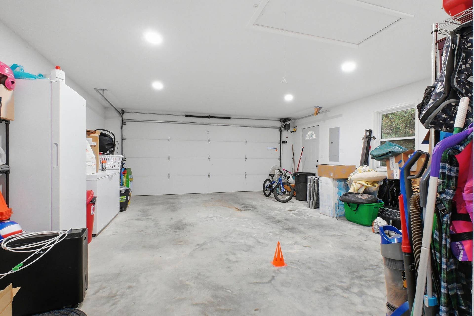 Inside garage