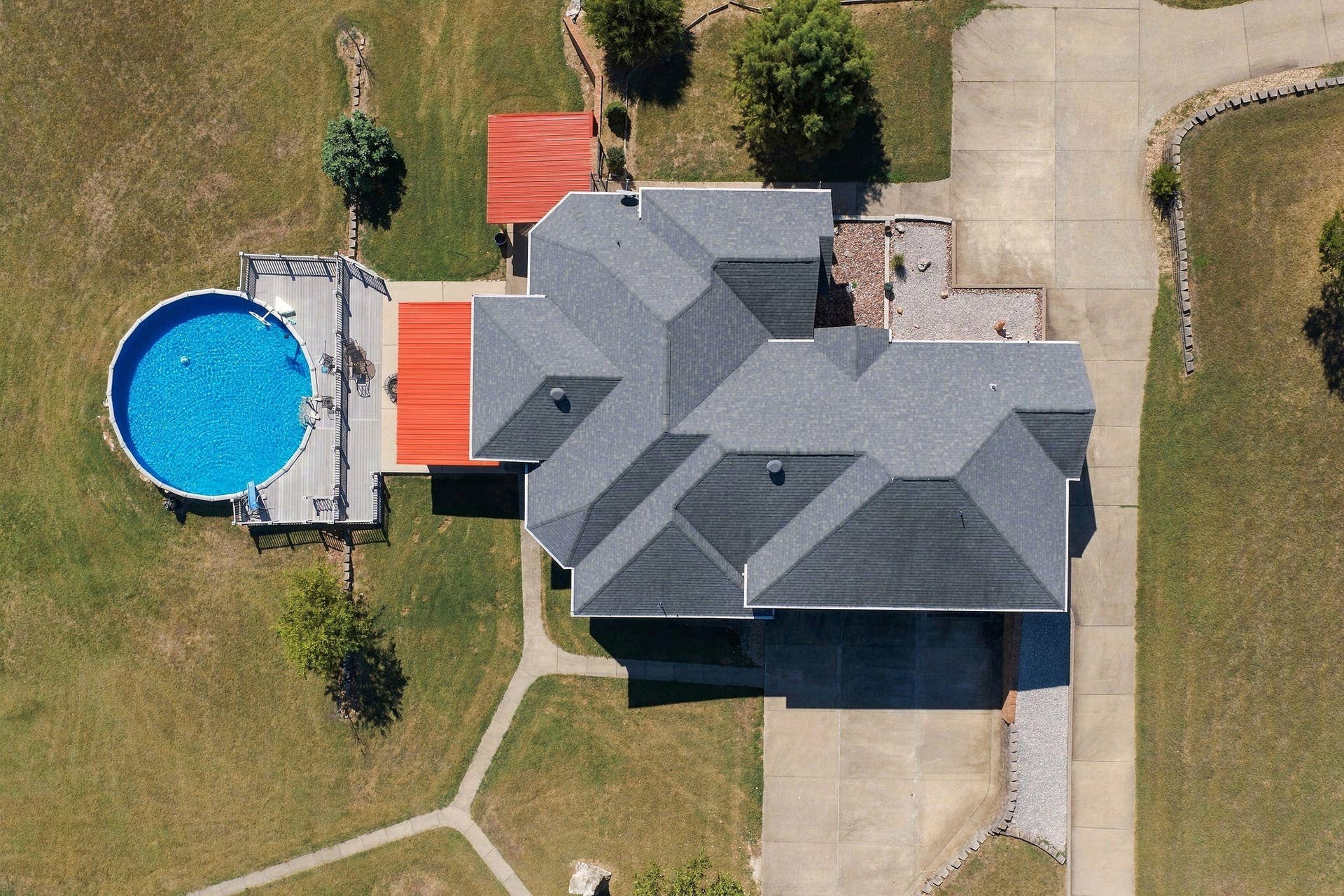Overhead of yard