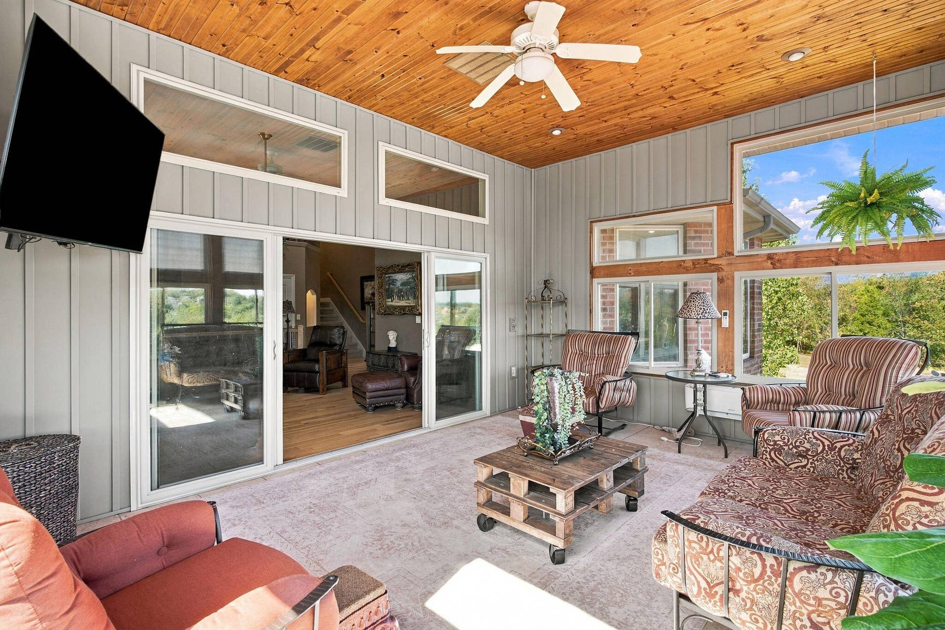 Sunroom open to Living