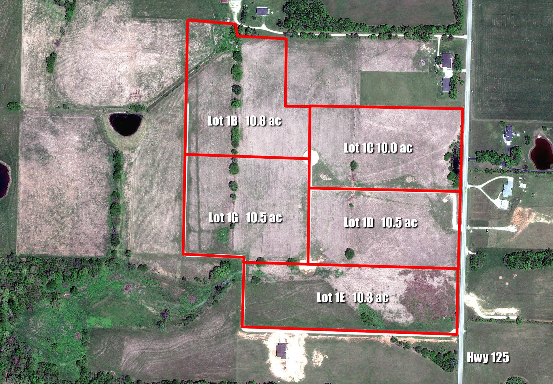 1-G N State Highway 125, Strafford, MO 65757 Satellite of all 5 lots