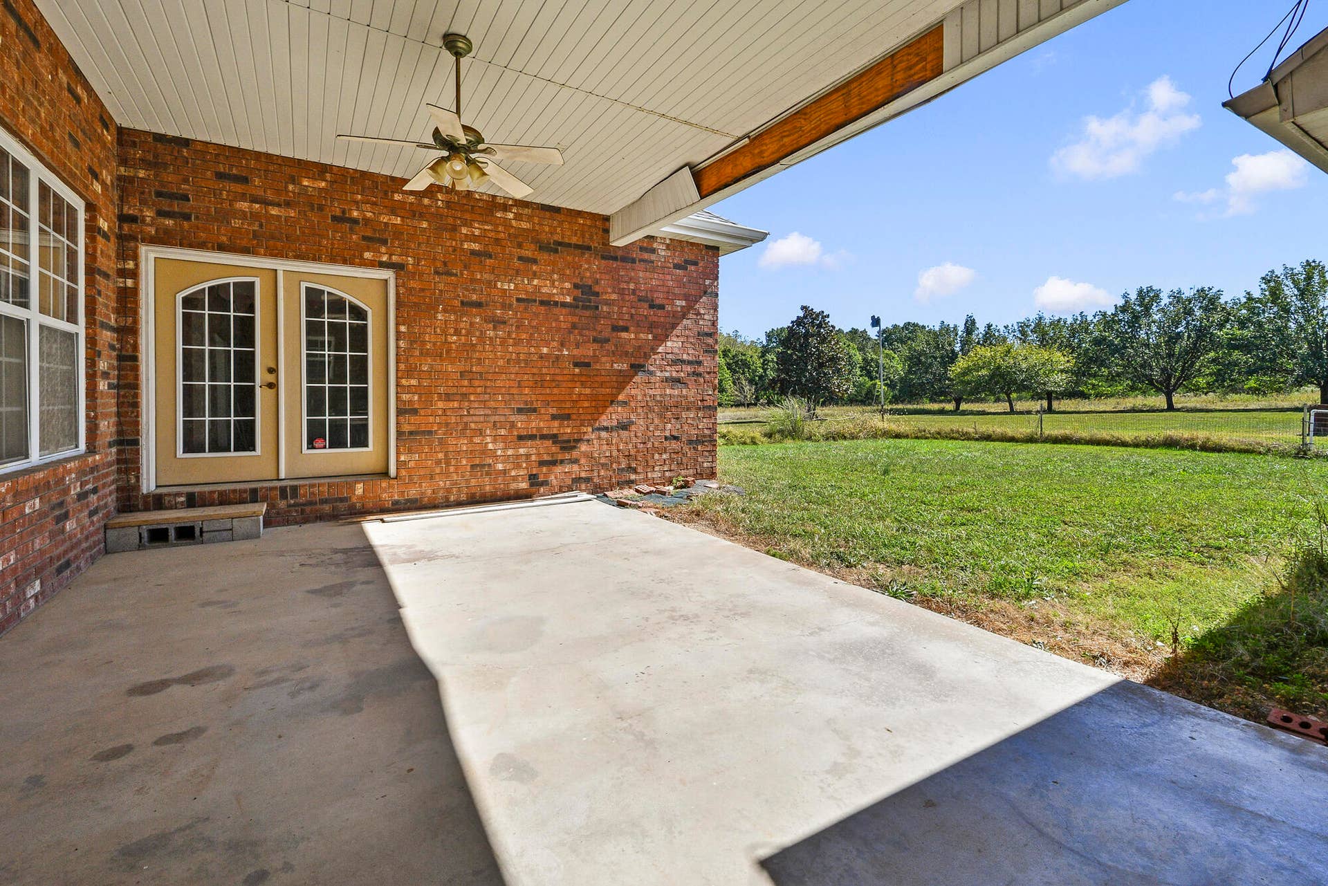 97 large back covered patio