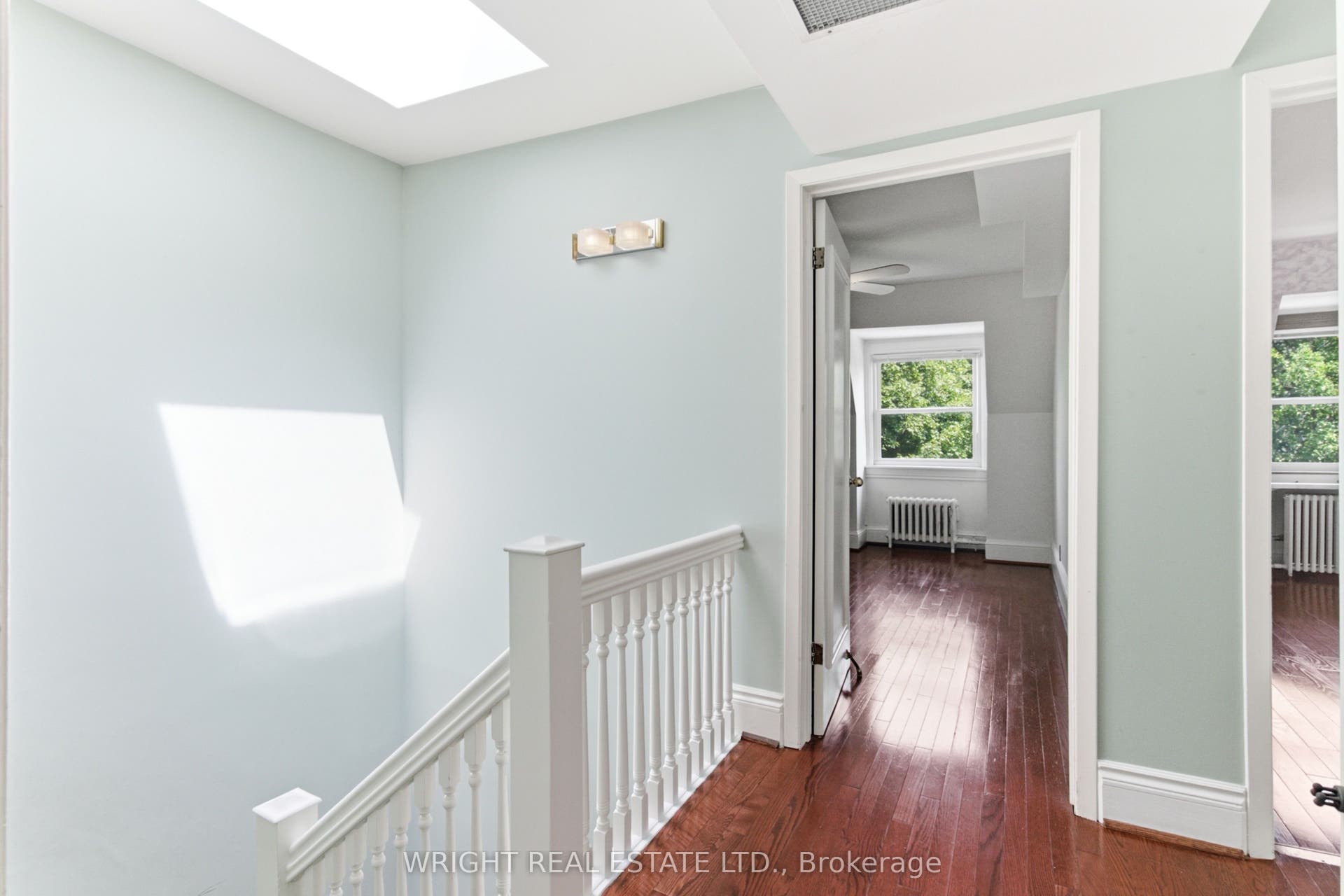 3rd floor landing with skylight