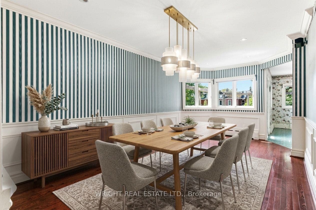 digitally staged 2nd floor dining rm