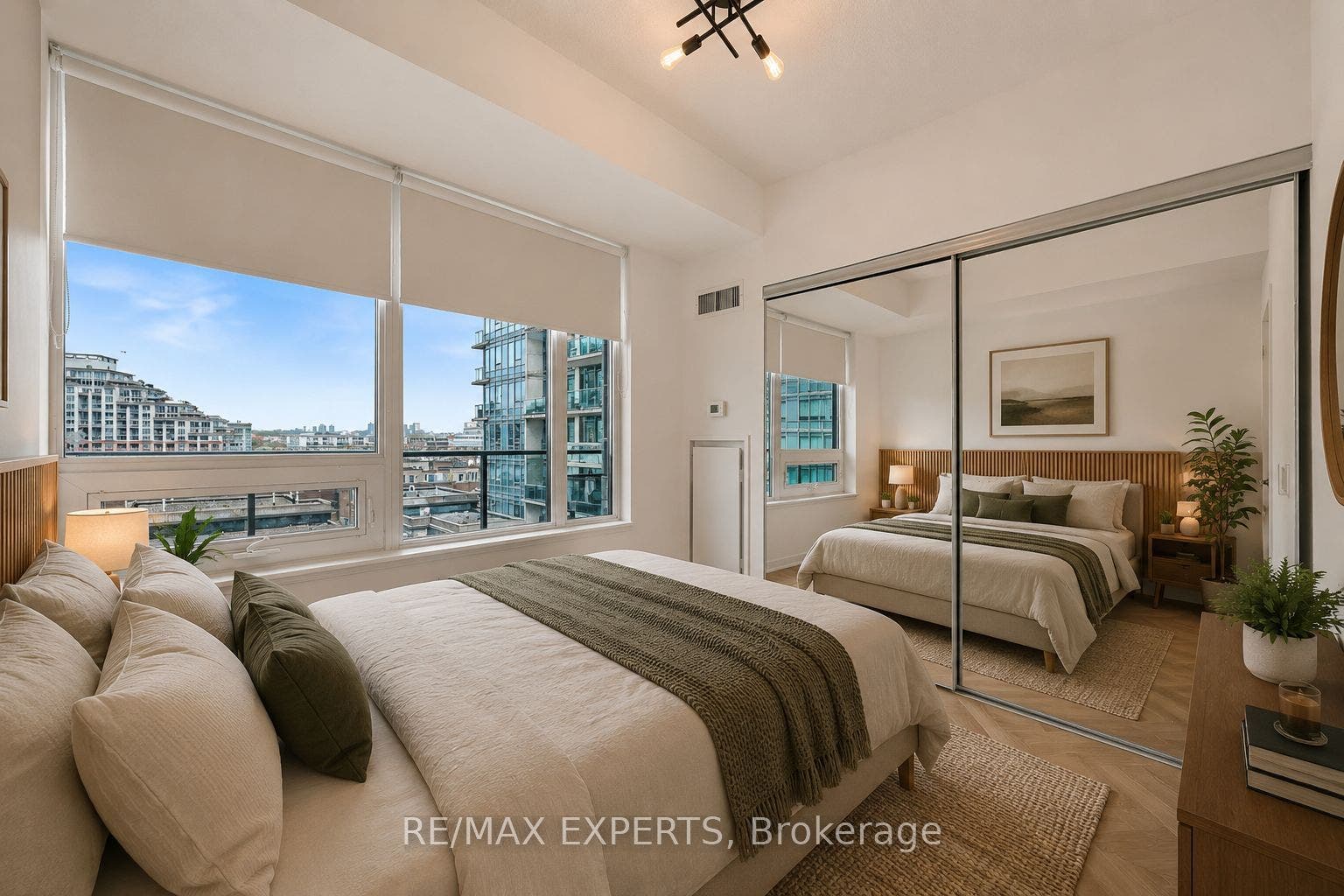 55 East Liberty Street, #715, Toronto C, Toronto ON M6K 3P9 Furnished Bedroom (Virtual Stage)