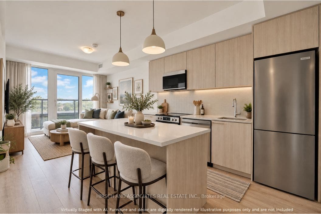 7439 Kingston Road, #409, Toronto E, Toronto ON M1B 0G1 Virtually Staged Kitchen.Dining