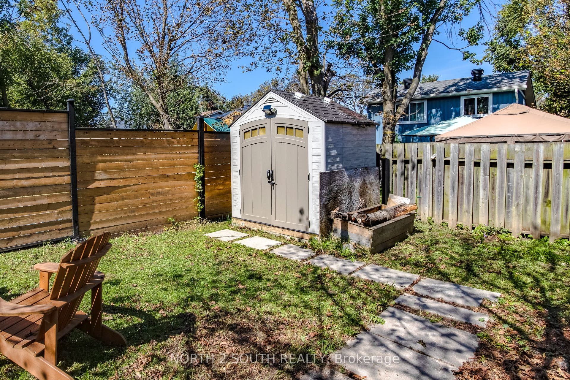 Back yard with Garden Shed