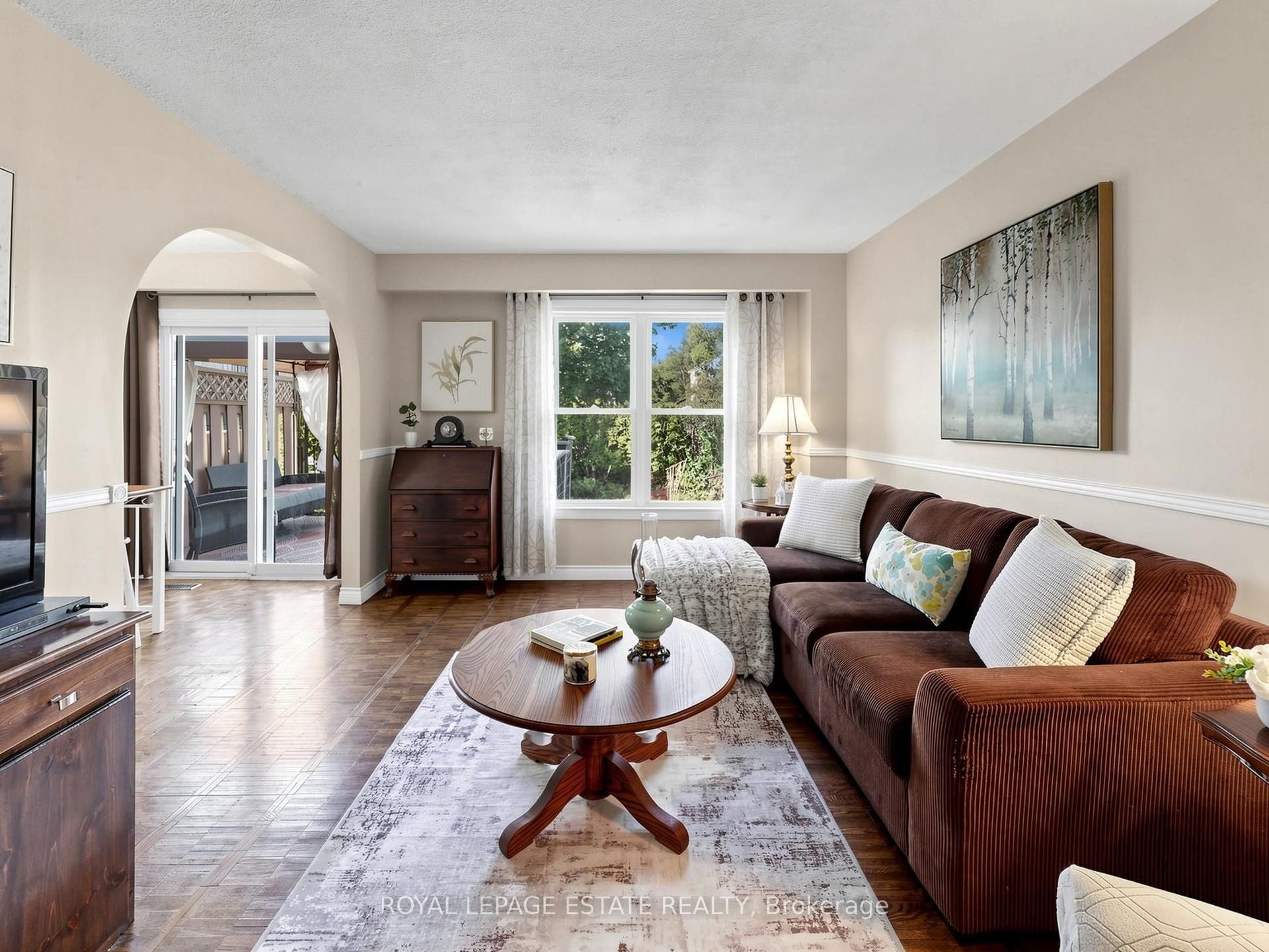 Open concept living and dining rooms