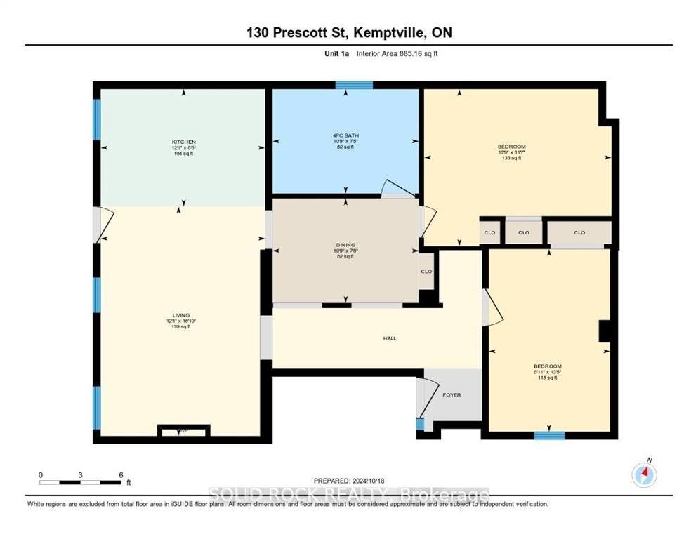 130 Prescott St-upper 2 bdrm apt- 1100 sq ft app