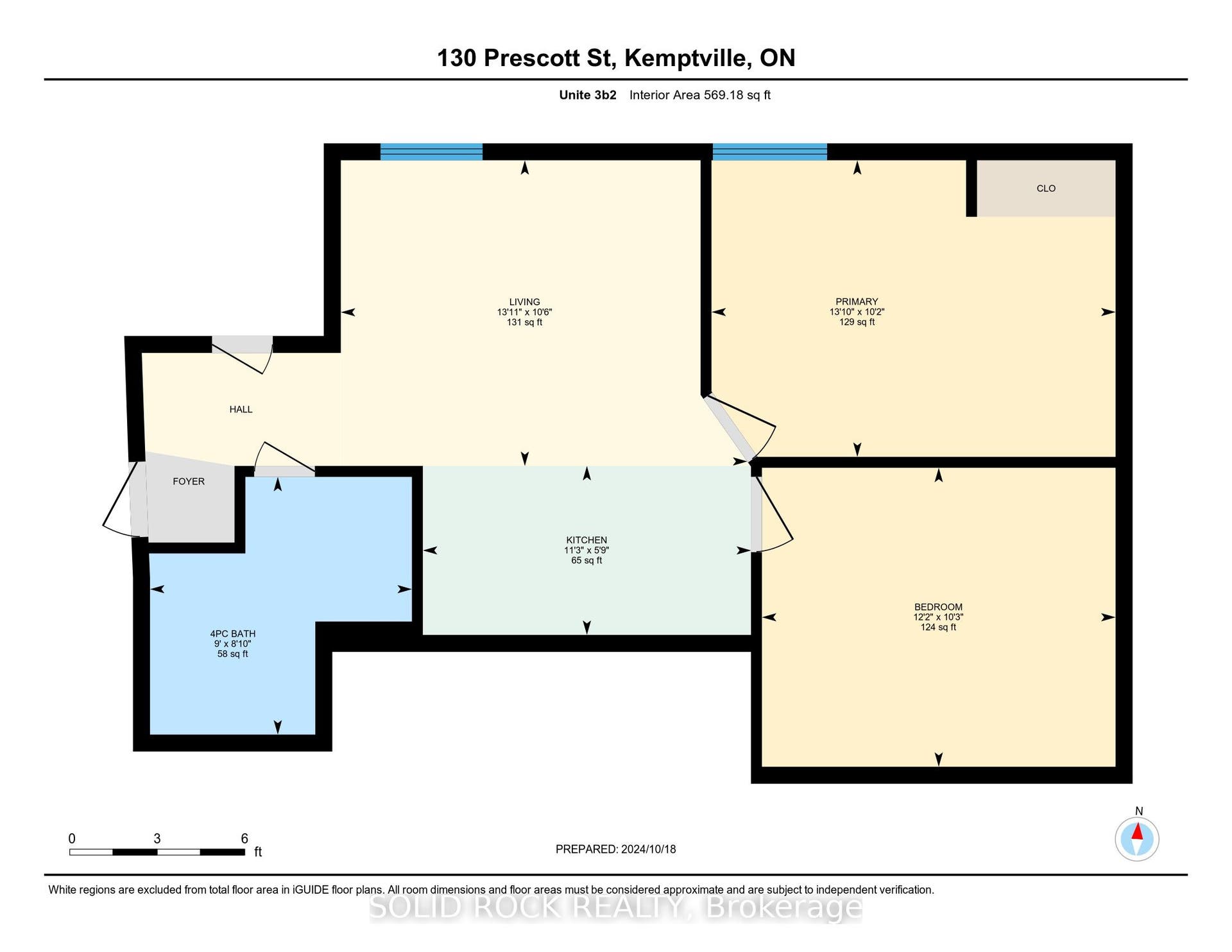 134 Prescott St, 2-bedroom apt, floor plan