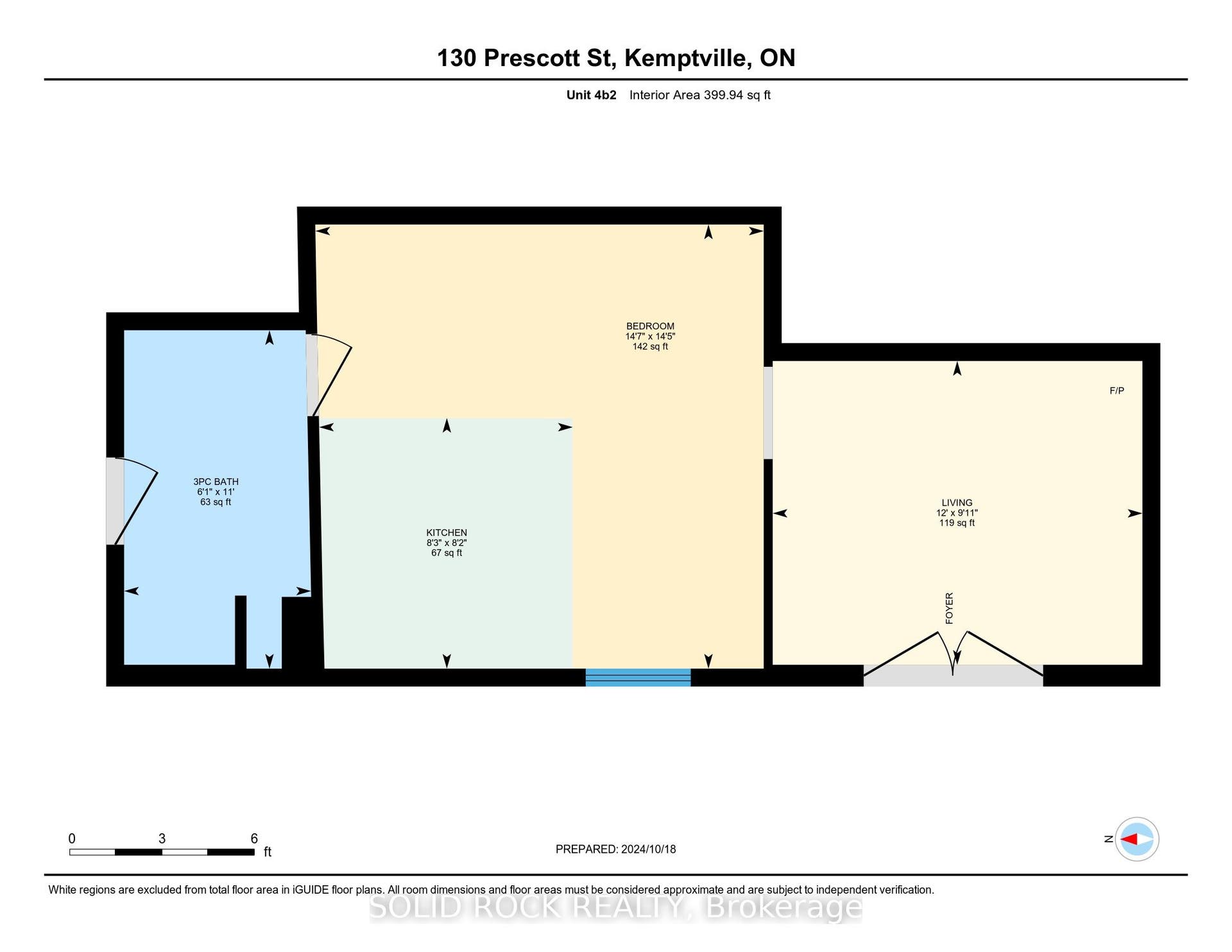 134 Prescott St, SW main level Bachelor apt