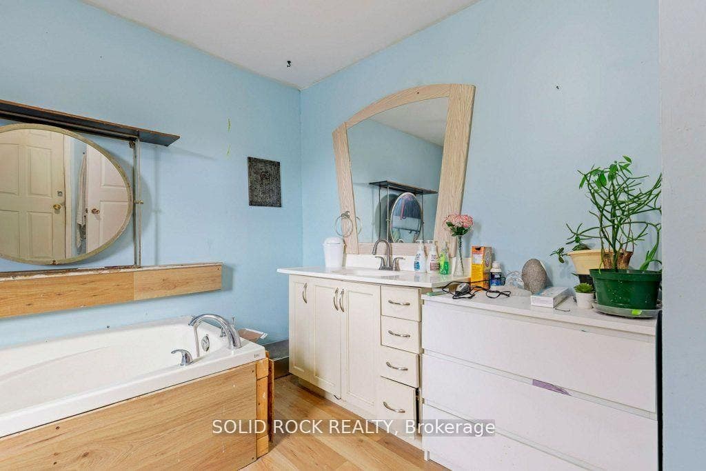 The shower & toilet are not depicted