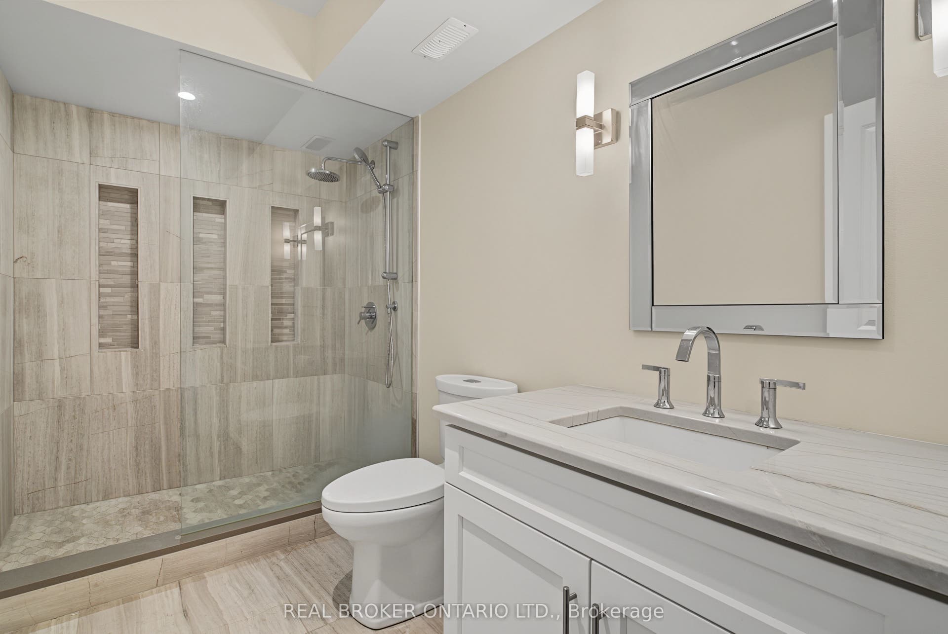 422 Rideau River Street, Waterloo, Waterloo ON N2V 2Y4 Custom Lazer Cut Tiles In Shower