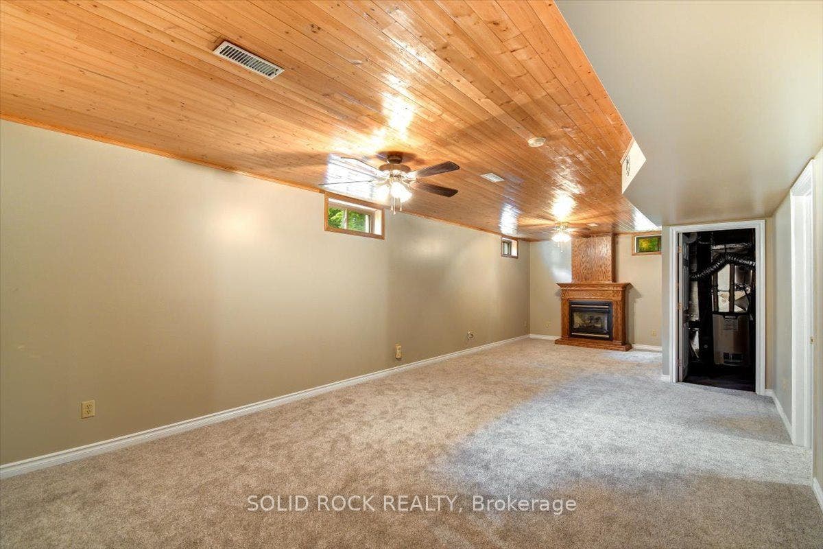 Large Rec Room with Fireplace