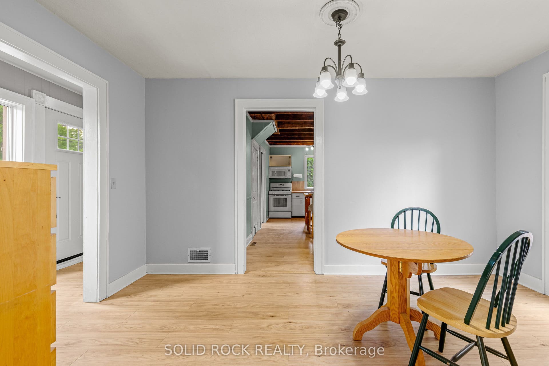 Dining room-entire main level has nevinyl flooring