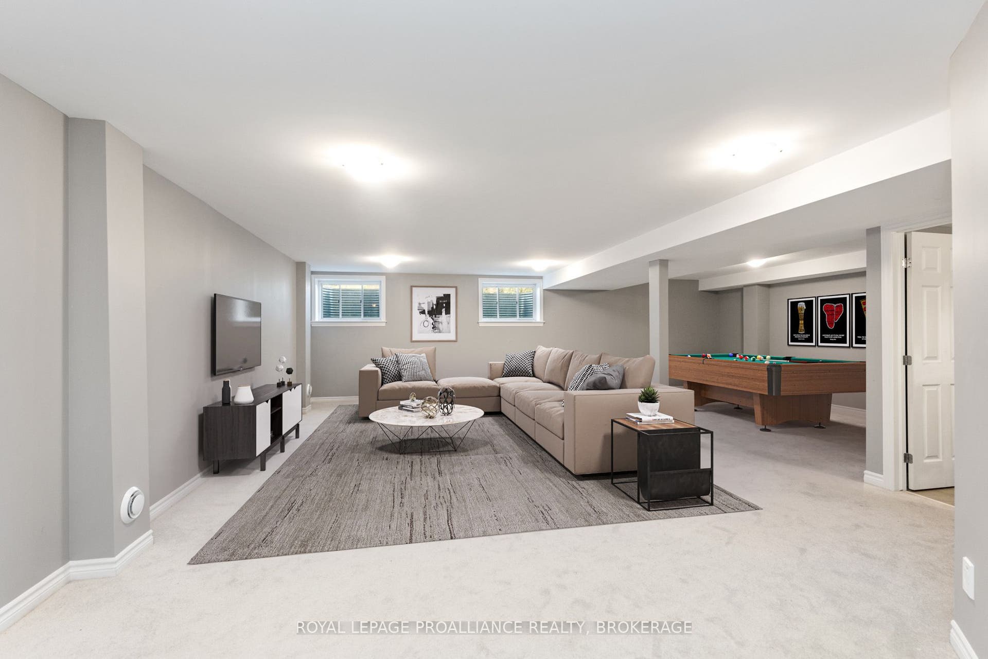 1374 Monarch Drive, Kingston, Frontenac ON K7P 0S2 Virtually Staged Basement.
