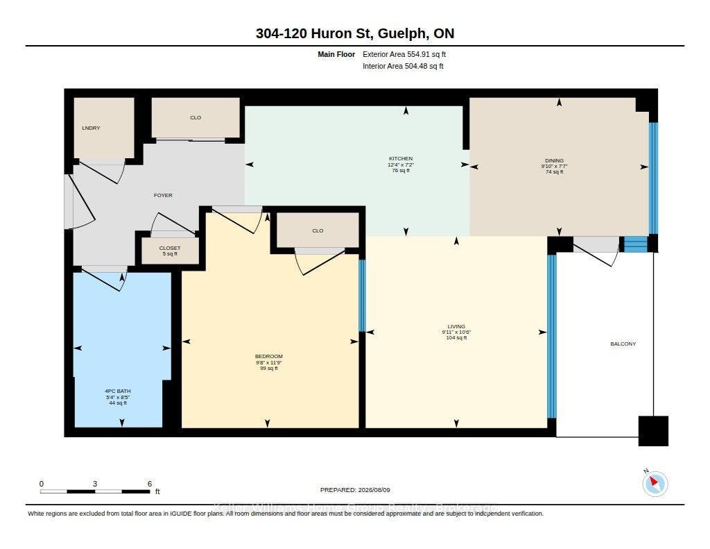 120 Huron Street, #304, Guelph, Wellington ON N1E 5L7 Floor Plan
