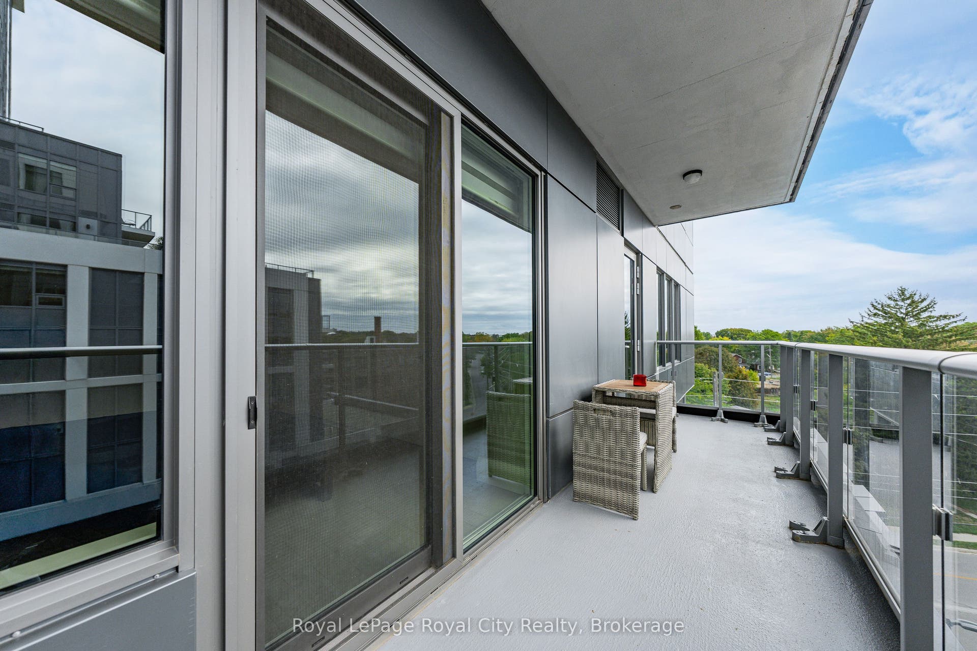73 Arthur Street S, #504, Guelph, Wellington ON N1E 0S6 Balcony from Primary Bedroom.