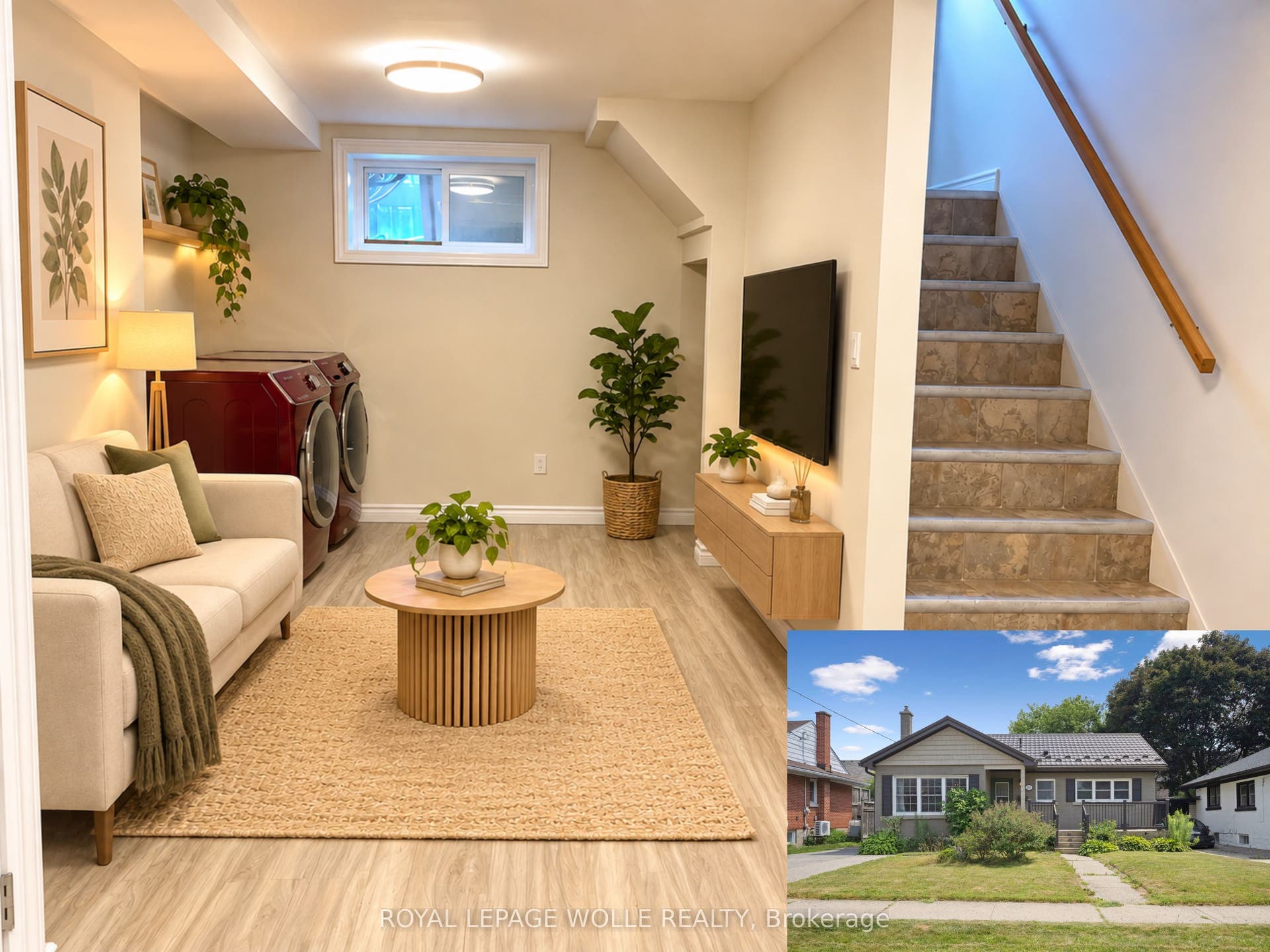 249 Blucher Street, #Lower, Kitchener, Waterloo ON N2H 5V6 Living Room - Virtually Staged