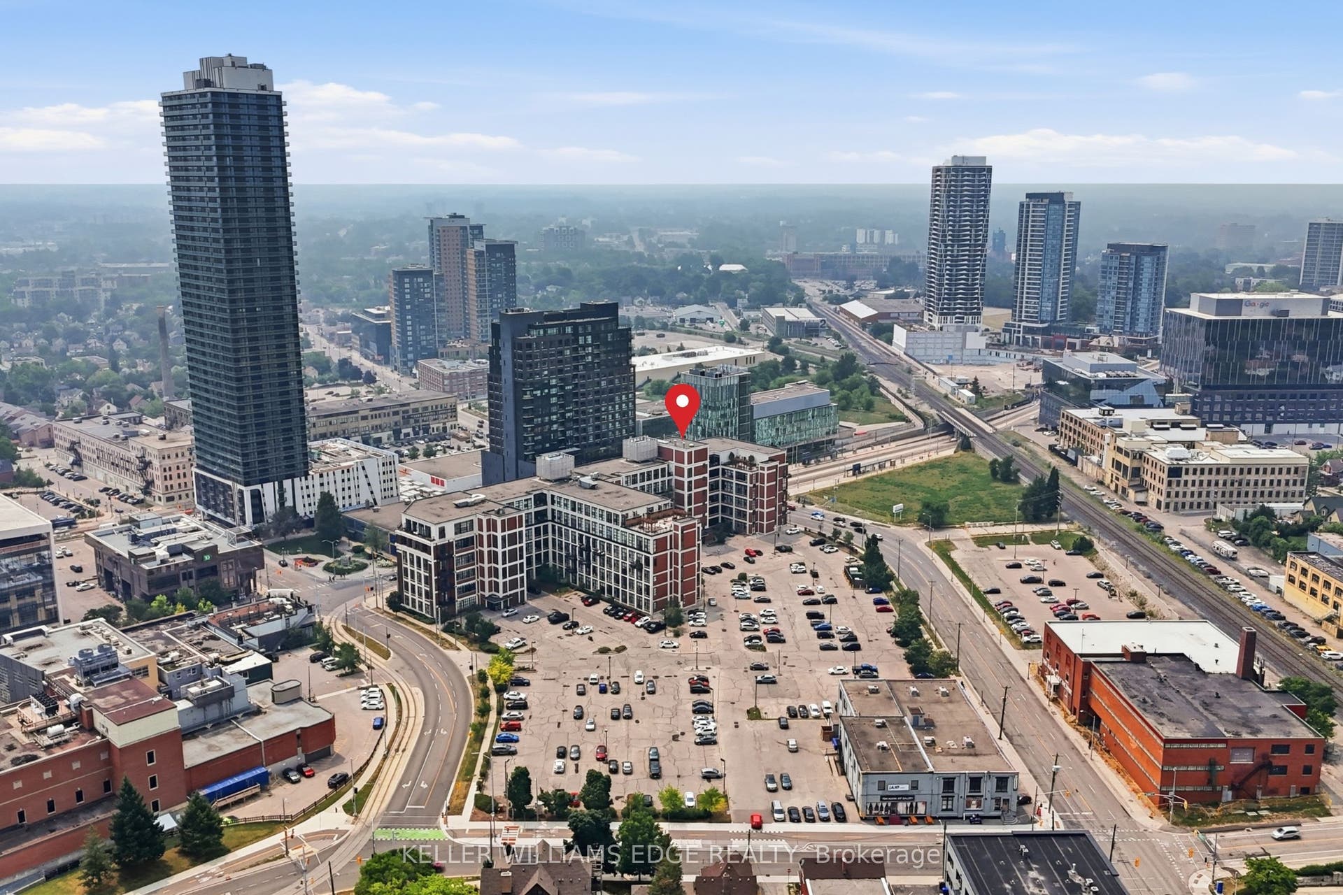 410 King Street W, #307, Kitchener, Waterloo ON N2G 1C3 Aerial Shot