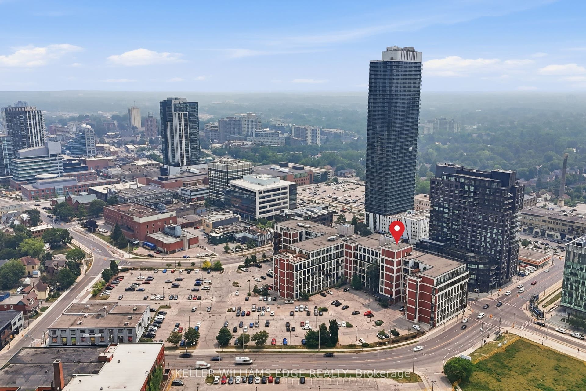 410 King Street W, #307, Kitchener, Waterloo ON N2G 1C3 Aerial Shot