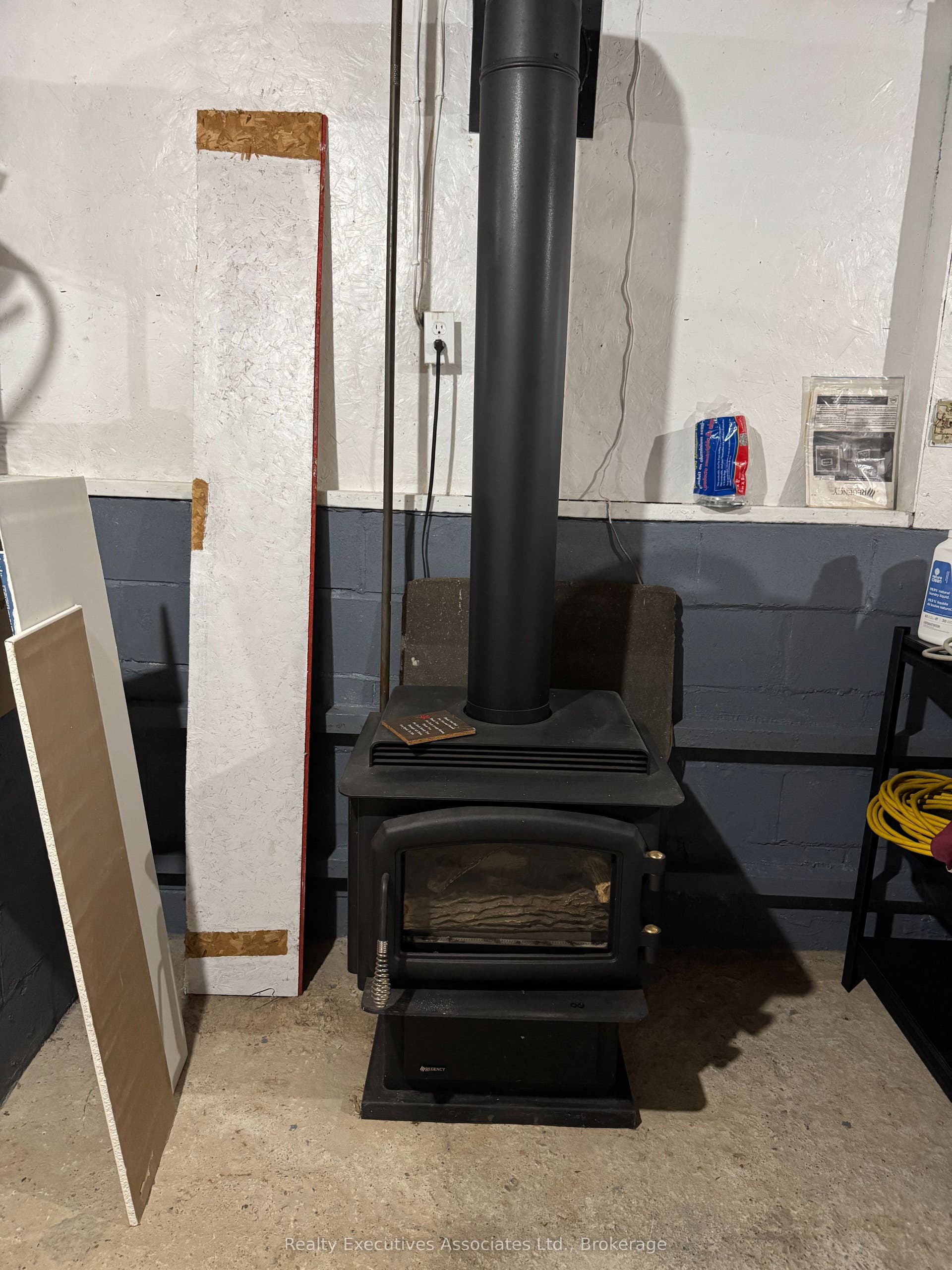 Propane stove on lower level