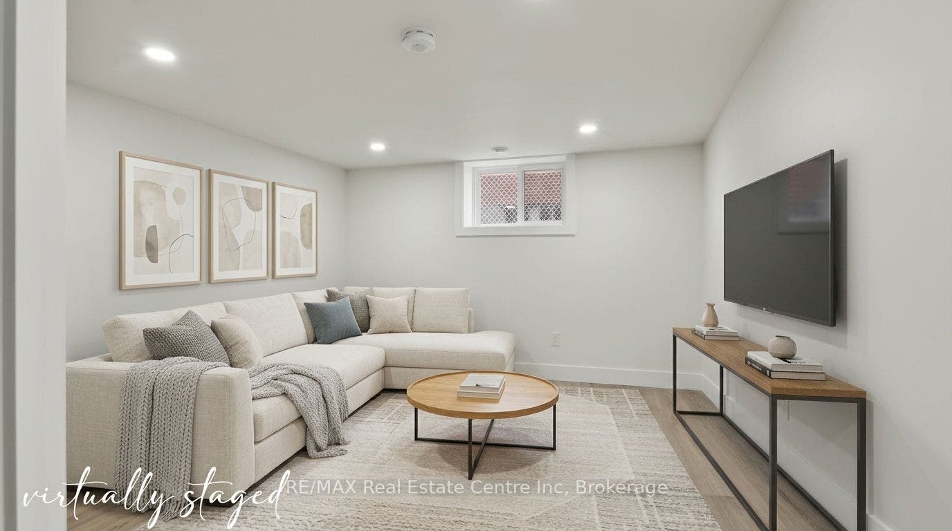223 Margaret Avenue, Kitchener, Waterloo ON N2H 4J1 Virtually staged family room