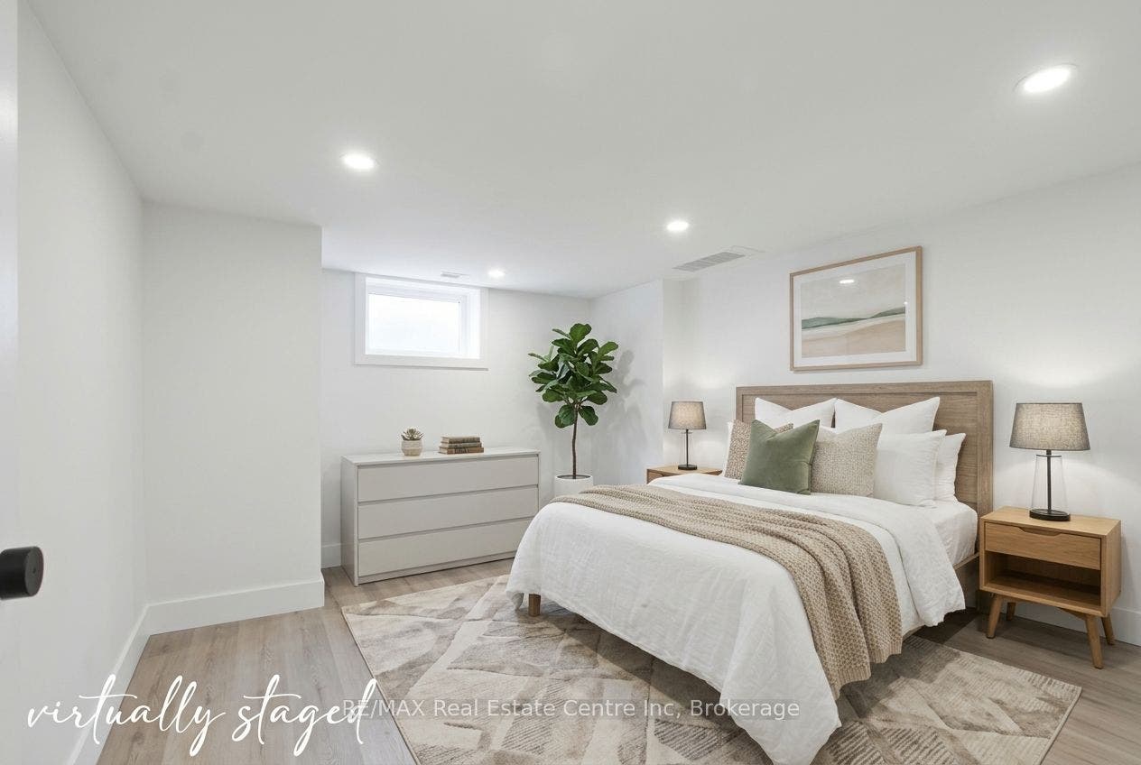 223 Margaret Avenue, Kitchener, Waterloo ON N2H 4J1 Virtually staged basement bedroom