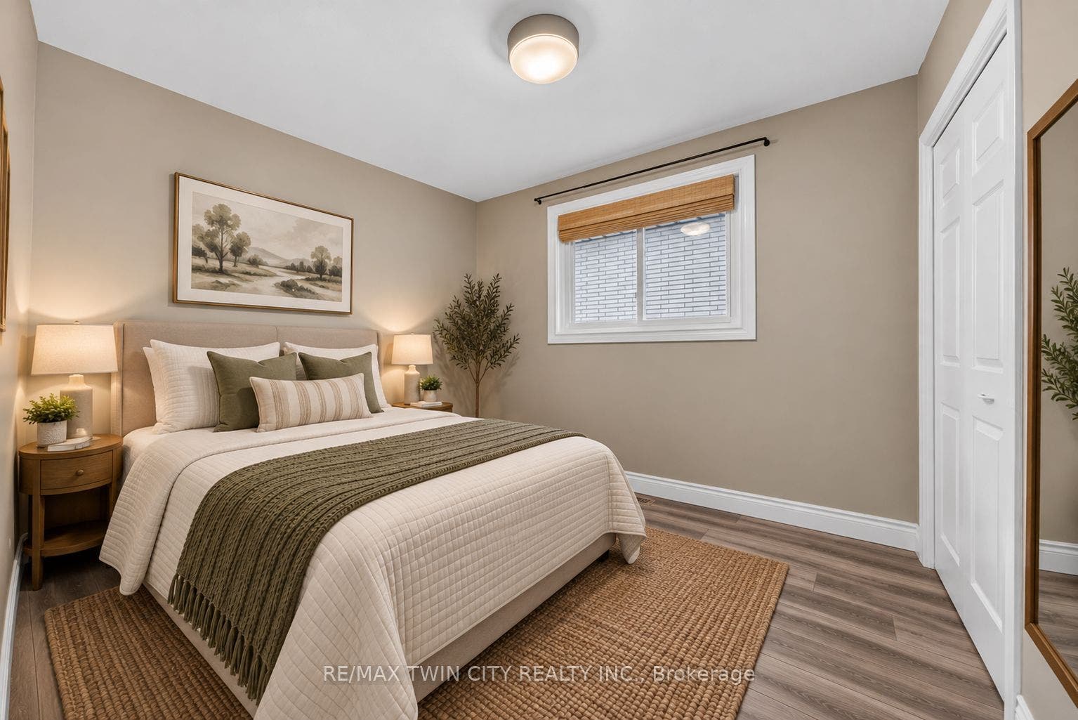 150 Coach Hill Drive, Kitchener, Waterloo ON N2E 1P4 AI assisted image - virtually staged bedroom.