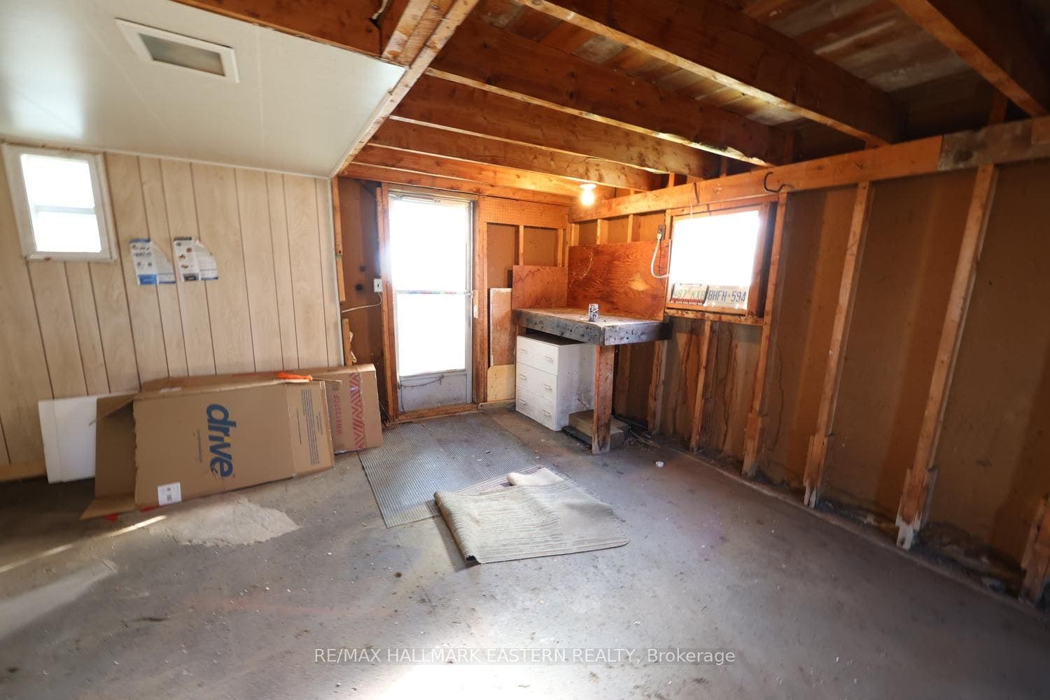 Garage looking back with rear exit