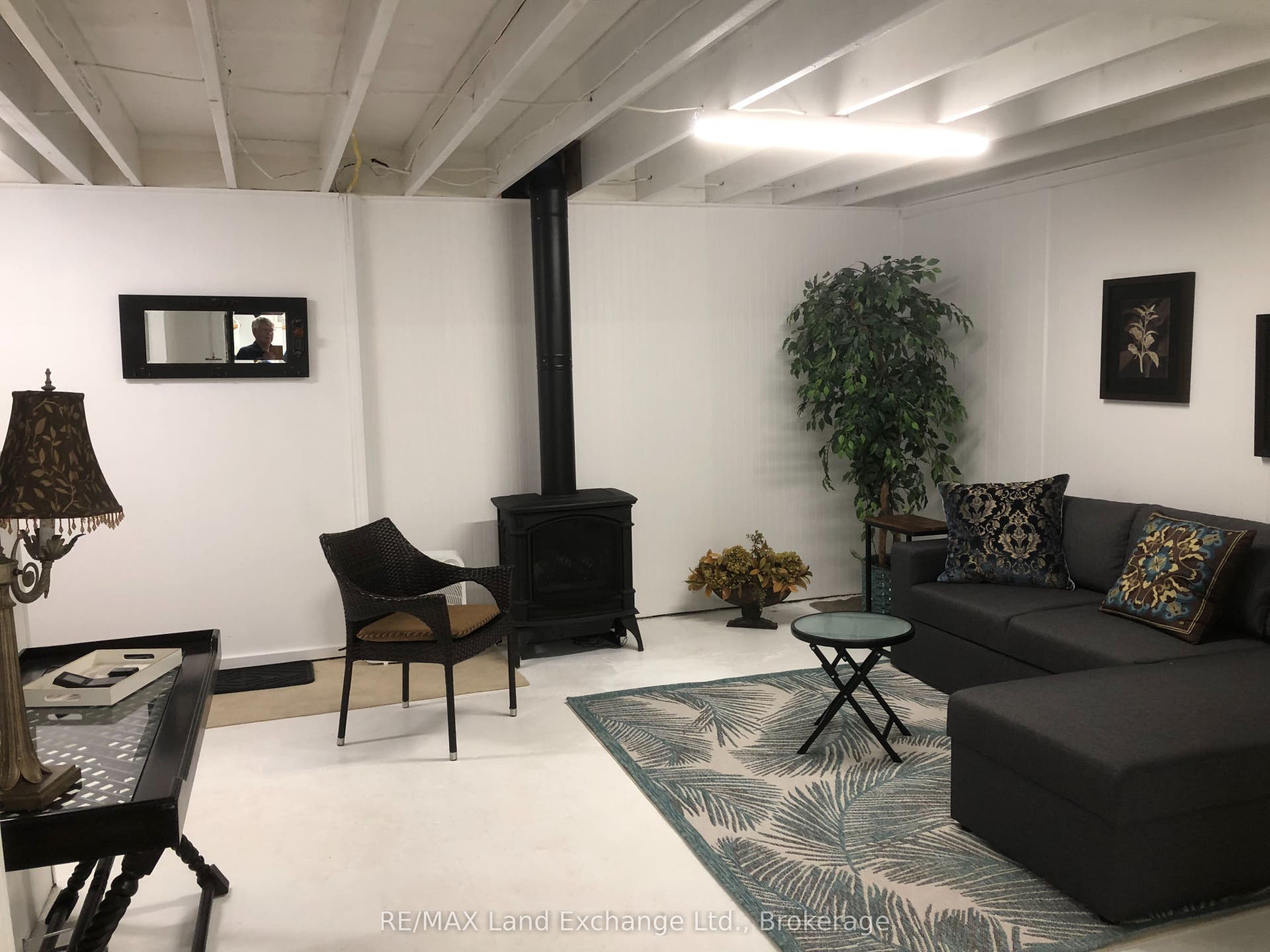 Family Room With Gas Stove
