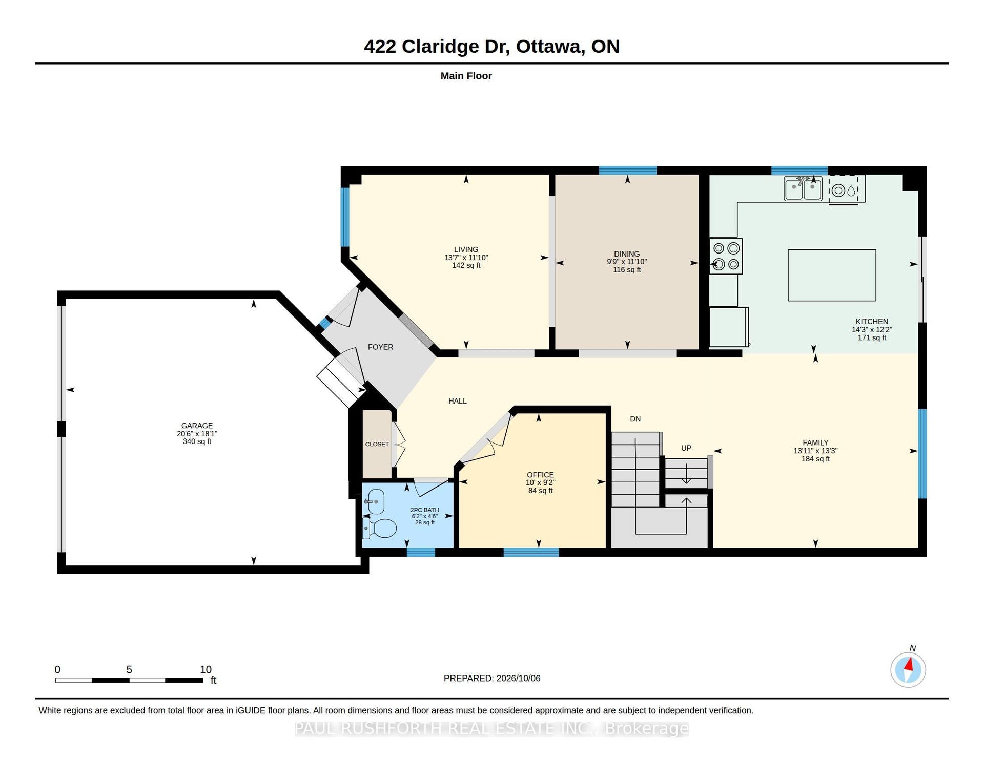 422 Claridge Drive, Barrhaven, Ottawa ON K2J 4Z6 Floor Plan-Main Level