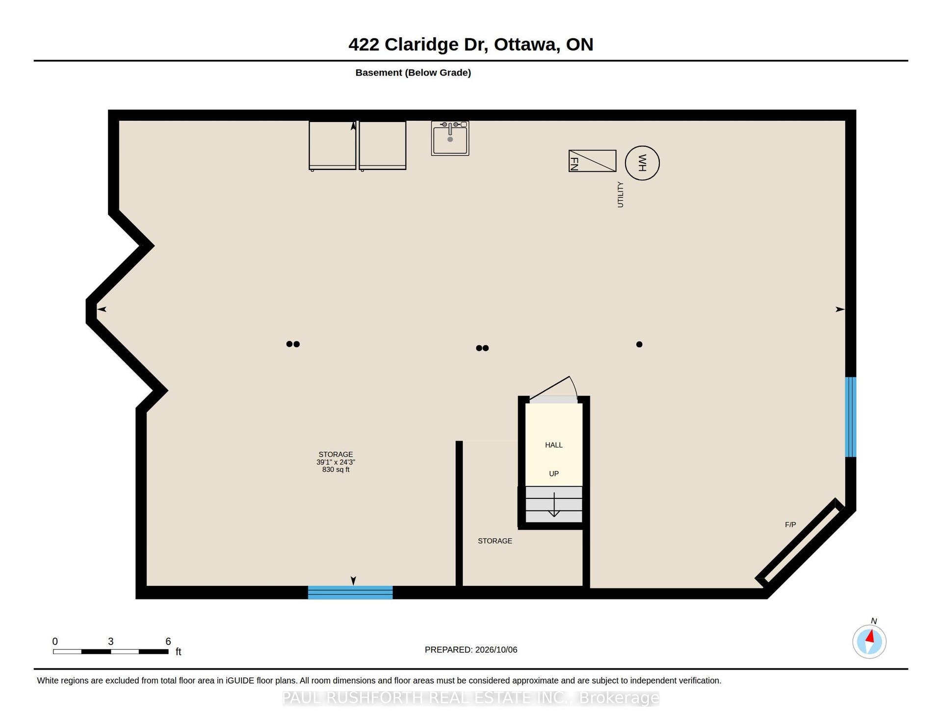 422 Claridge Drive, Barrhaven, Ottawa ON K2J 4Z6 Floor Plan-Basement