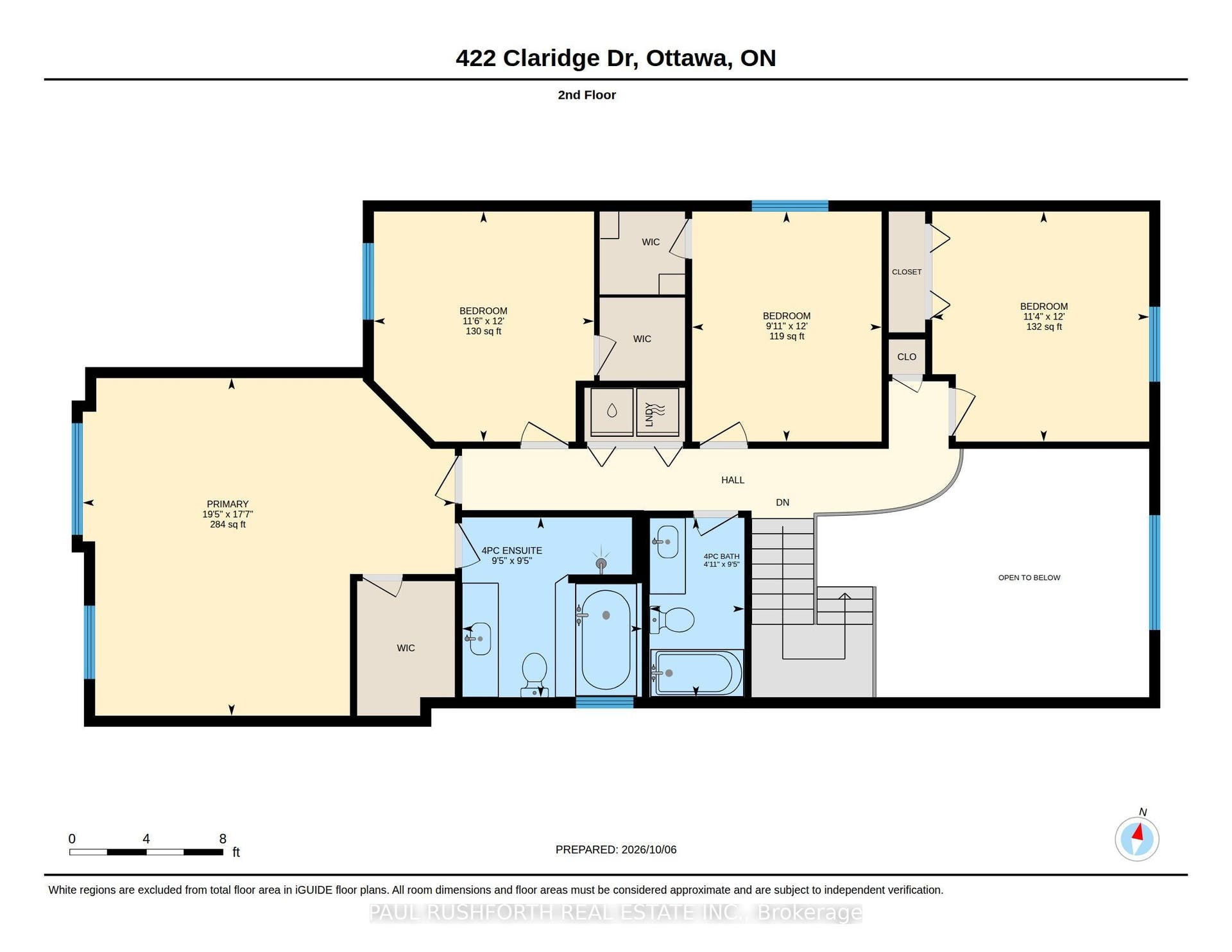 422 Claridge Drive, Barrhaven, Ottawa ON K2J 4Z6 Floor Plan-Second Level