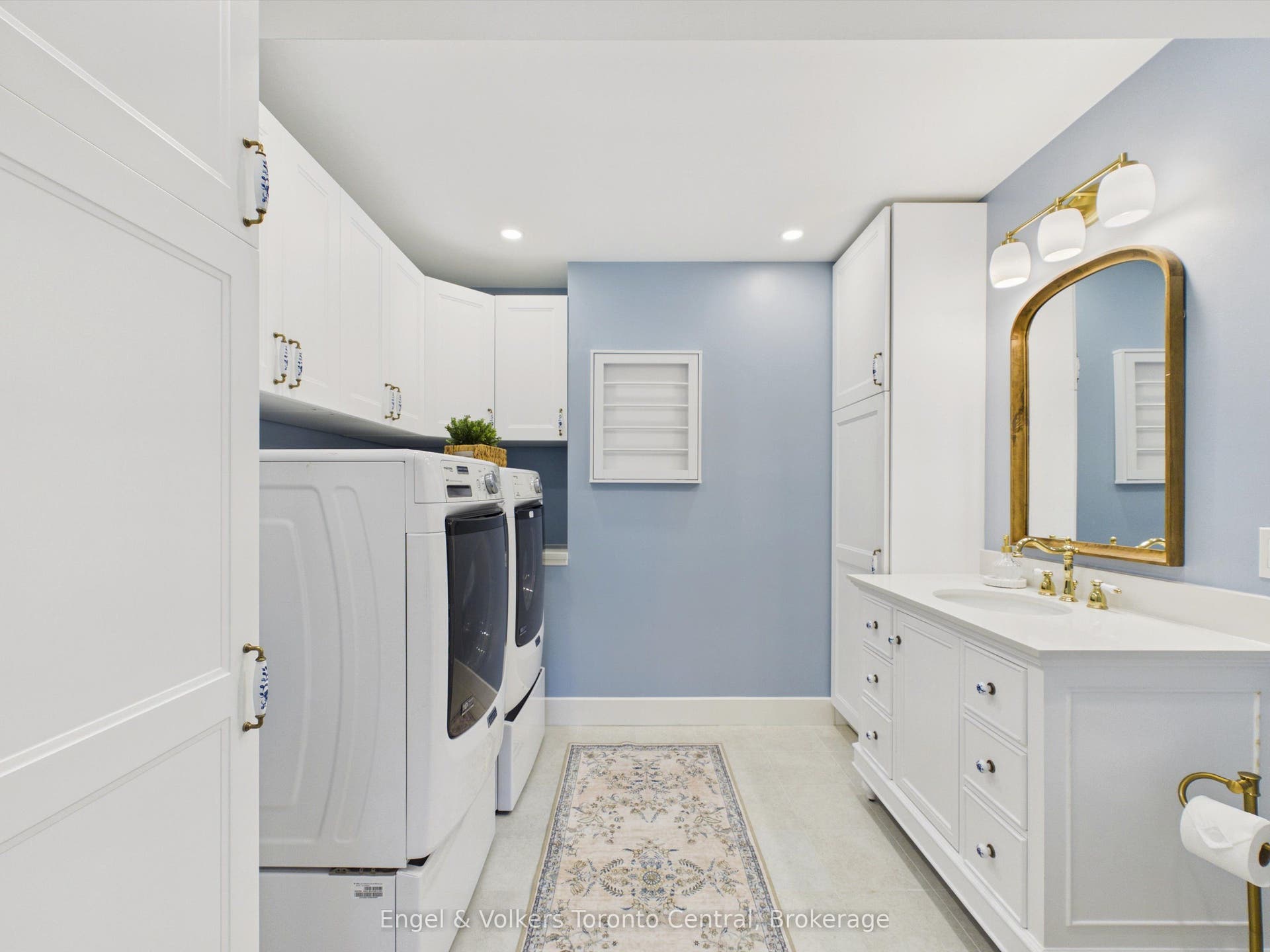 Beautiful main floor laundry with powder room