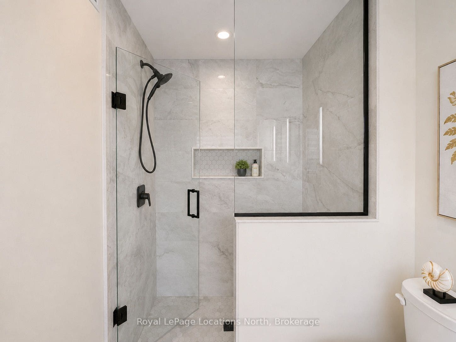 Primary Bedroom Glass & Tile Shower