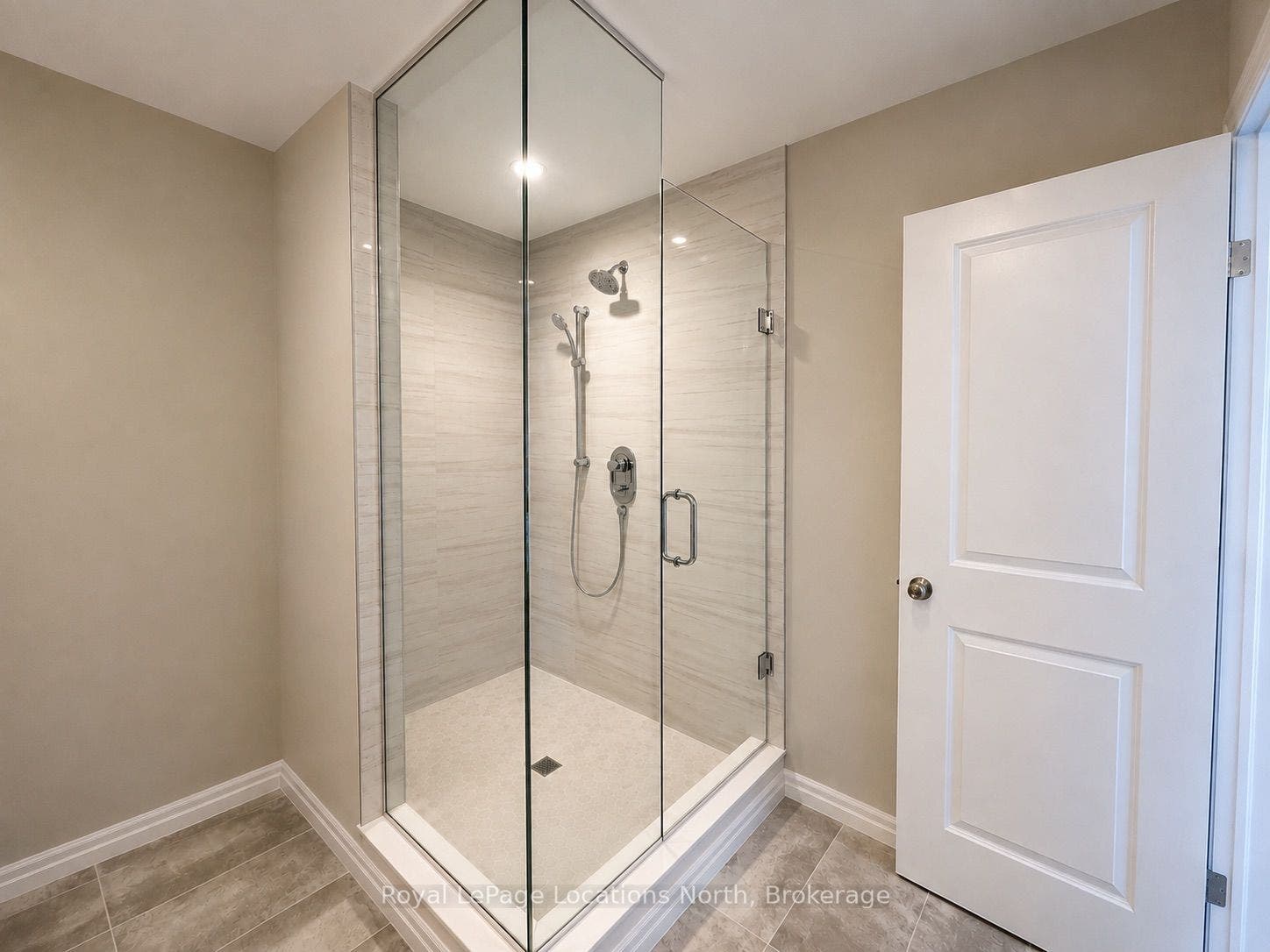 Bedroom #2 glass & tile shower