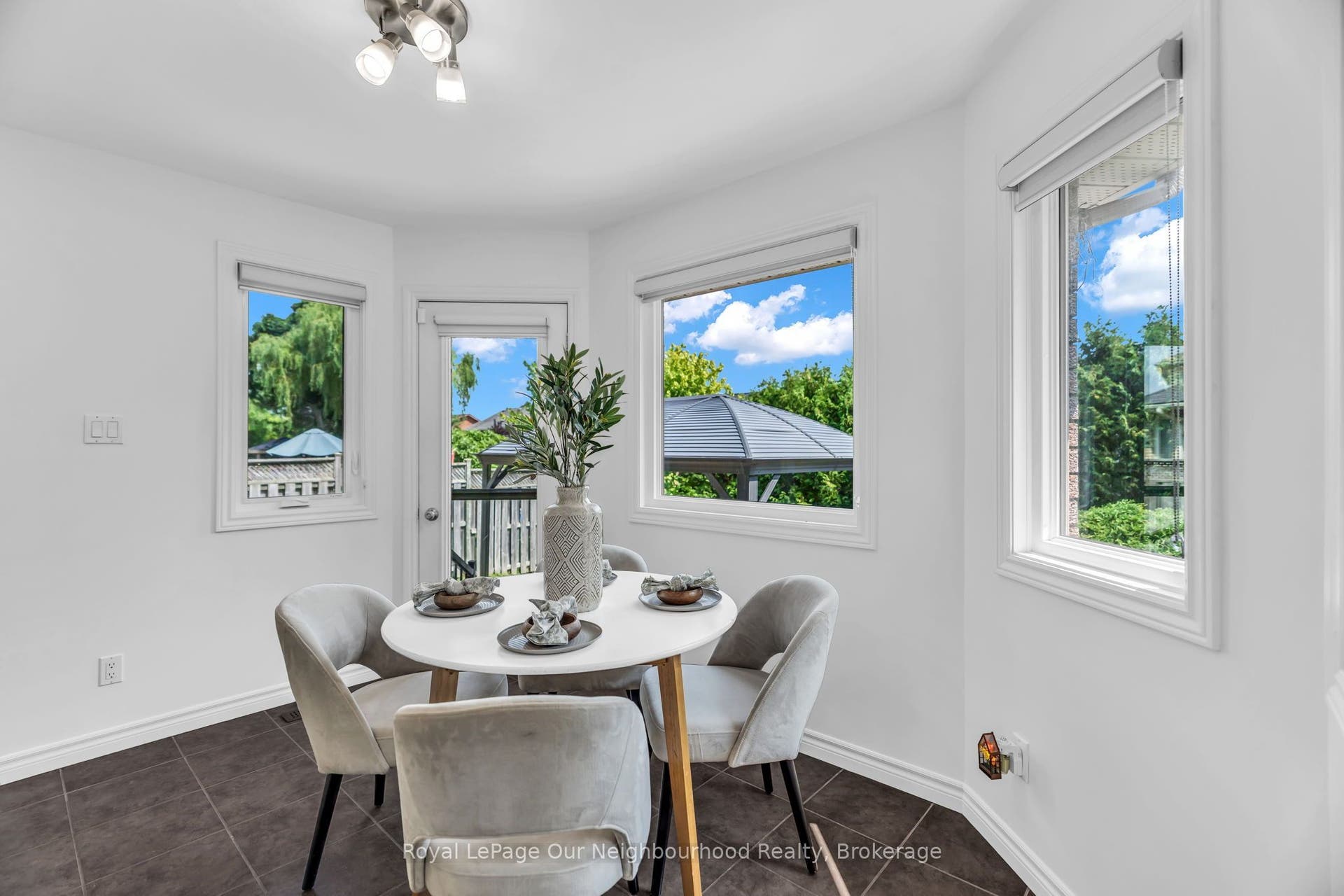 Breakfast Nook Looking Over the Backyard