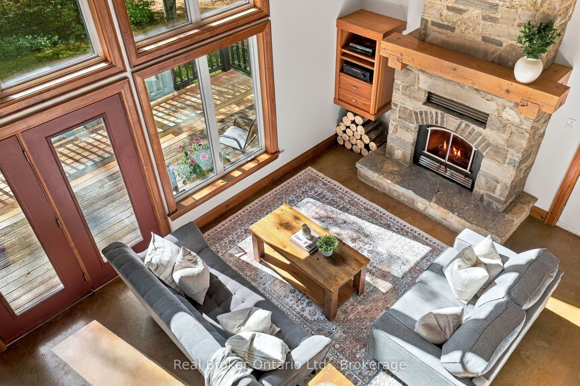 Wood Burning Fireplace