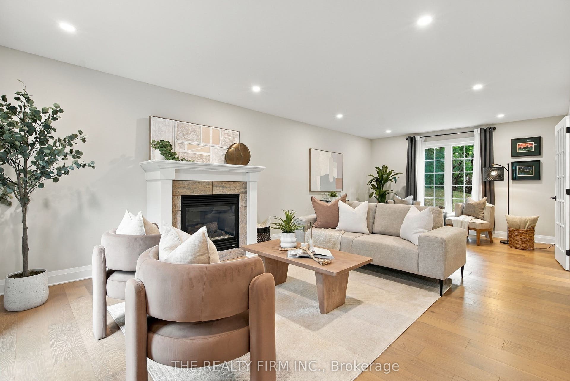 Gas fireplace in the living room