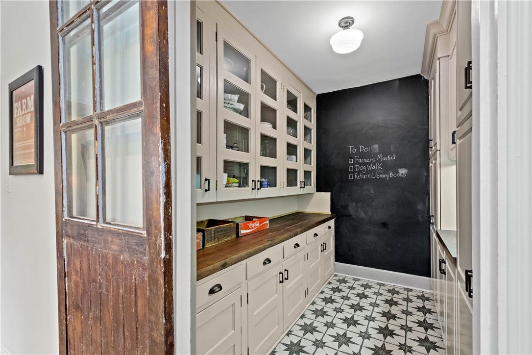 Pantry with barn doors
