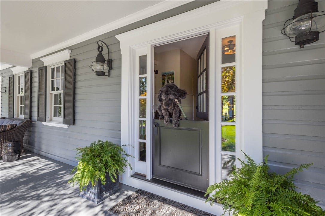 Dutch Door for easy escape.