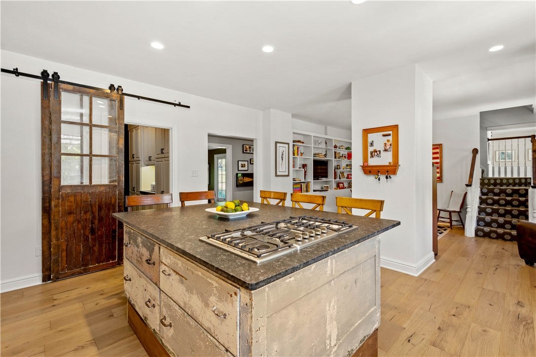 Antique cabinet island