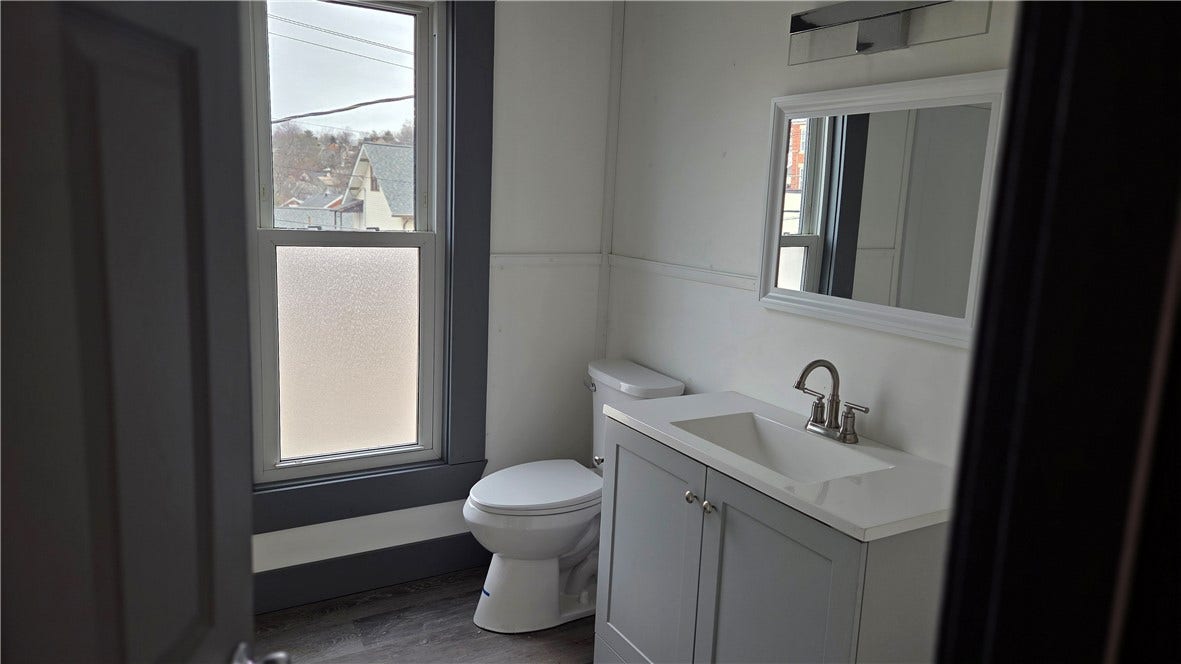 Upstairs bathroom is completely refinished