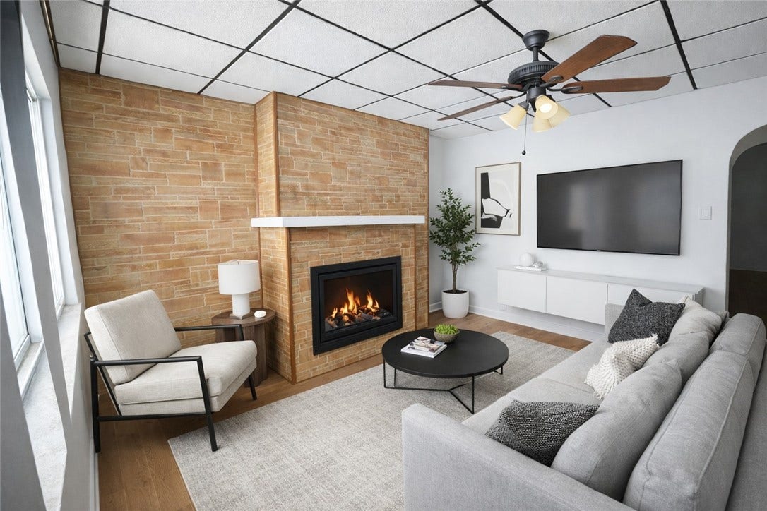 343 46th St, Lawrenceville, PA 15201 Living room rendering