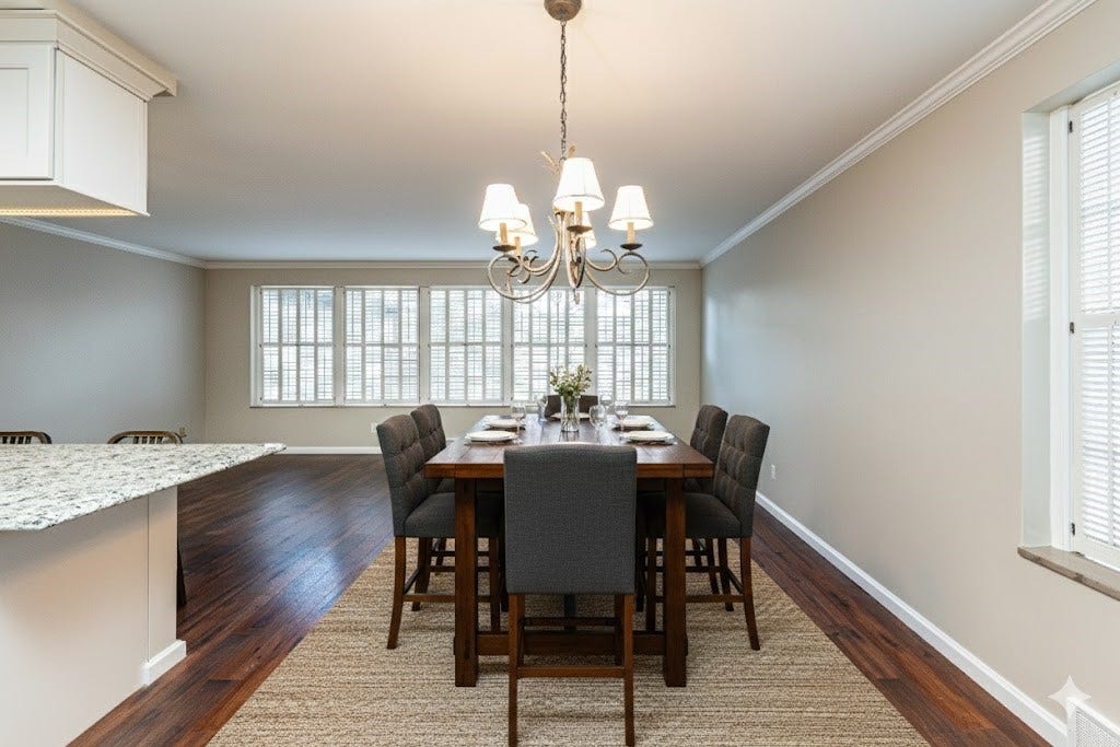 STAGED DINING AREA