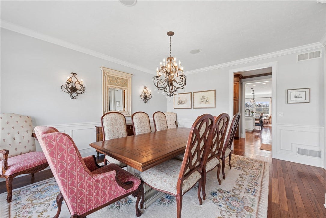 generously sized dining room