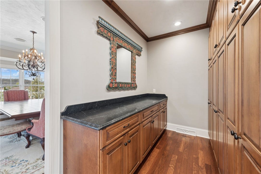 Butlers pantry with great storage and extra prep space