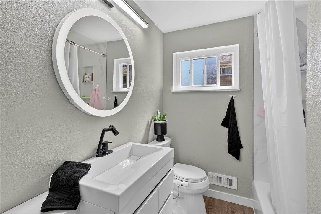 The shared hallway bathroom