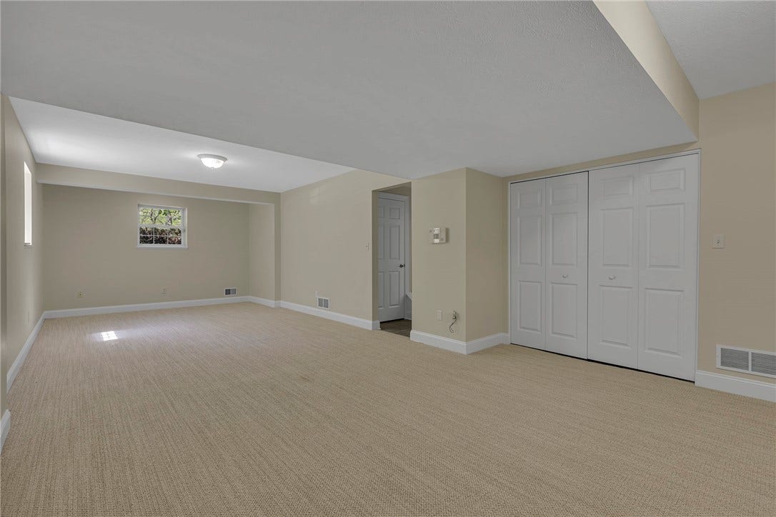 Natural light fills the family room in the lower level and offers opportunity for a game room or exercise area, den or ???